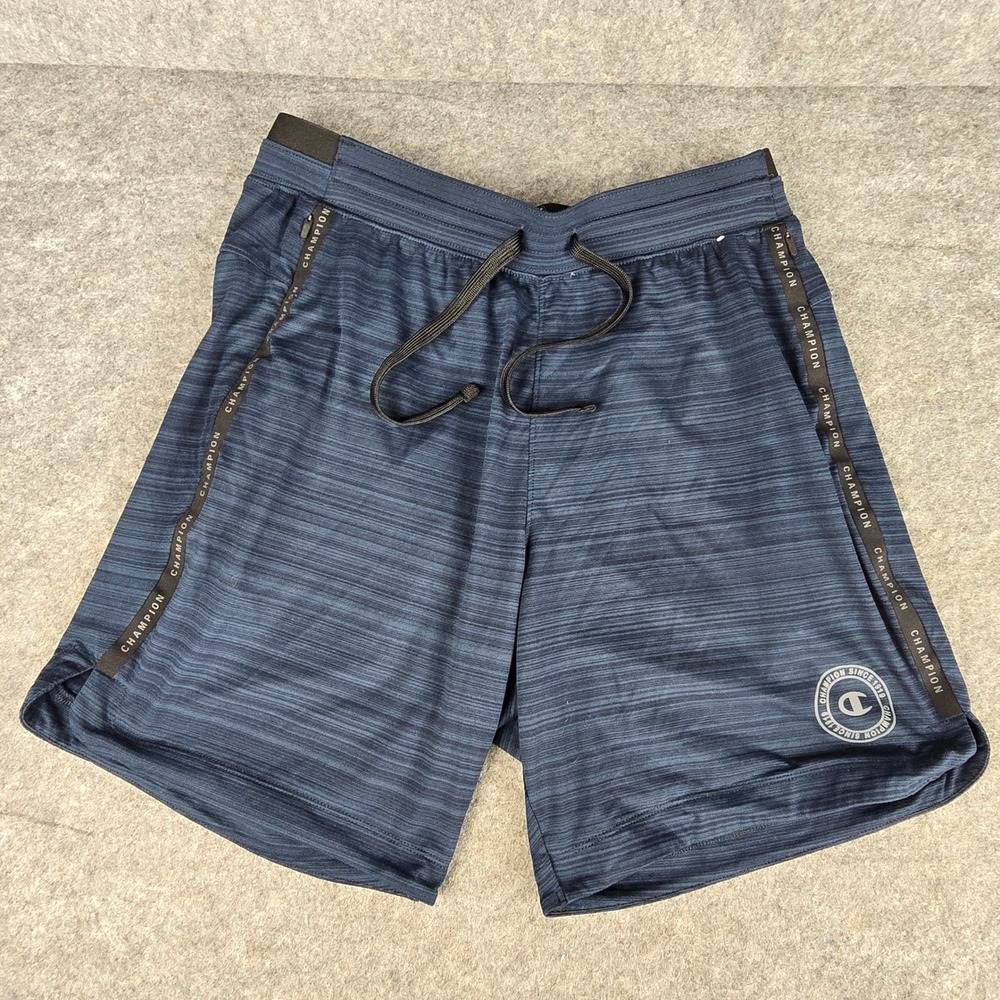 Champion Athletic Shorts Kids Medium Navy Space Dye Active Tape Side Pocket